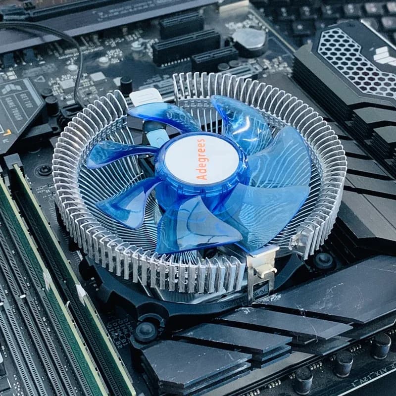 Ventirad CPU à Air avec LED Bleue - 3 Broches - Compatible Intel LGA 1150/1151/1155/1156/1200/1366/1700/X99 & AMD AM3/AM4/AM5 - Image 3