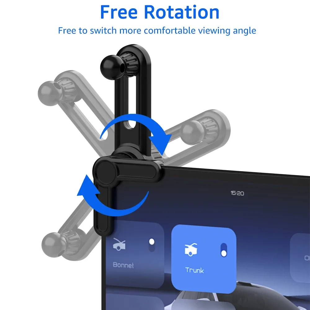 Support de téléphone pour écran Tesla Model 3/Y avec bras d'extension et rotule 17mm - Image 5