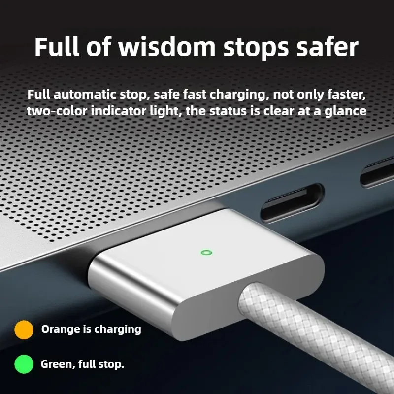 Câble de charge USB-C vers MagSafe pour MacBook Air et Pro, Nylon tressé, 61W PD - Image 3