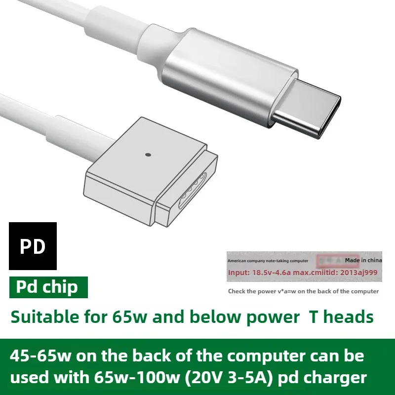 Câble de charge USB-C vers MagSafe pour MacBook Air et Pro, Nylon tressé, 61W PD slide 7