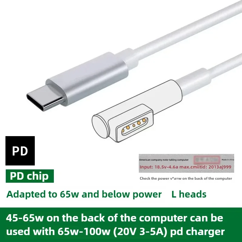 Câble de charge USB-C vers MagSafe pour MacBook Air et Pro, Nylon tressé, 61W PD slide 11