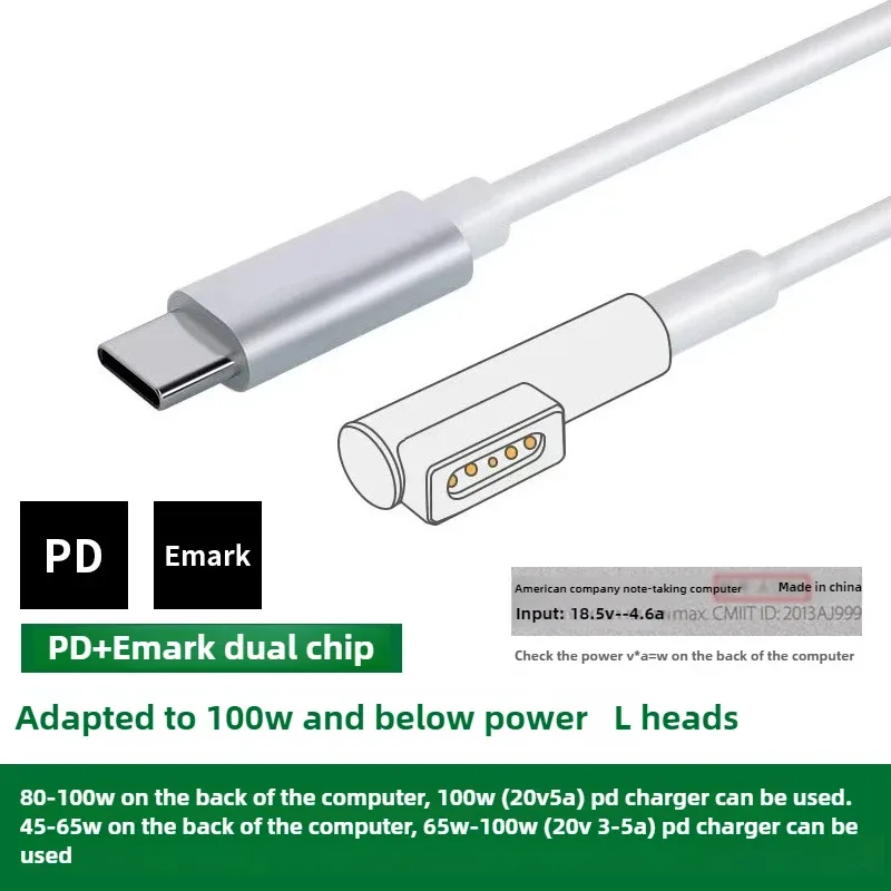 Câble de charge USB-C vers MagSafe pour MacBook Air et Pro, Nylon tressé, 61W PD slide 14