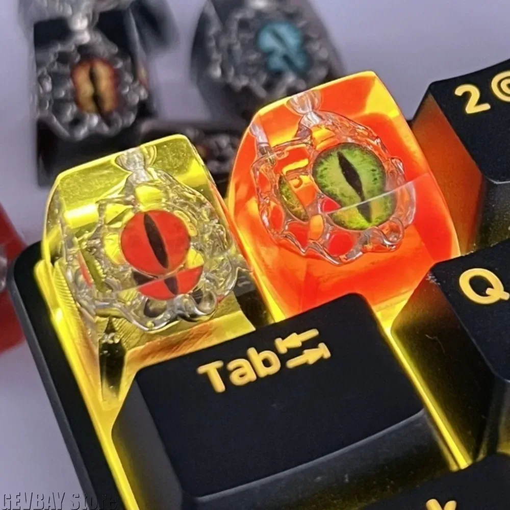Touche Artisan en résine « Mauvais œil » pour clavier mécanique - Image 3