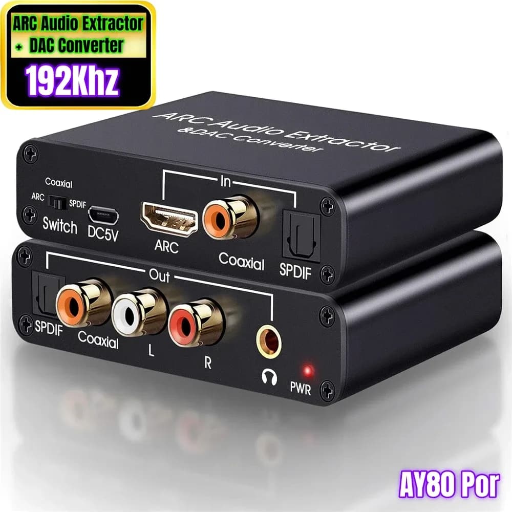 Extracteur Audio HDMI ARC 192 kHz vers Optique Toslink, Coaxial et Jack 3,5 mm slide 7