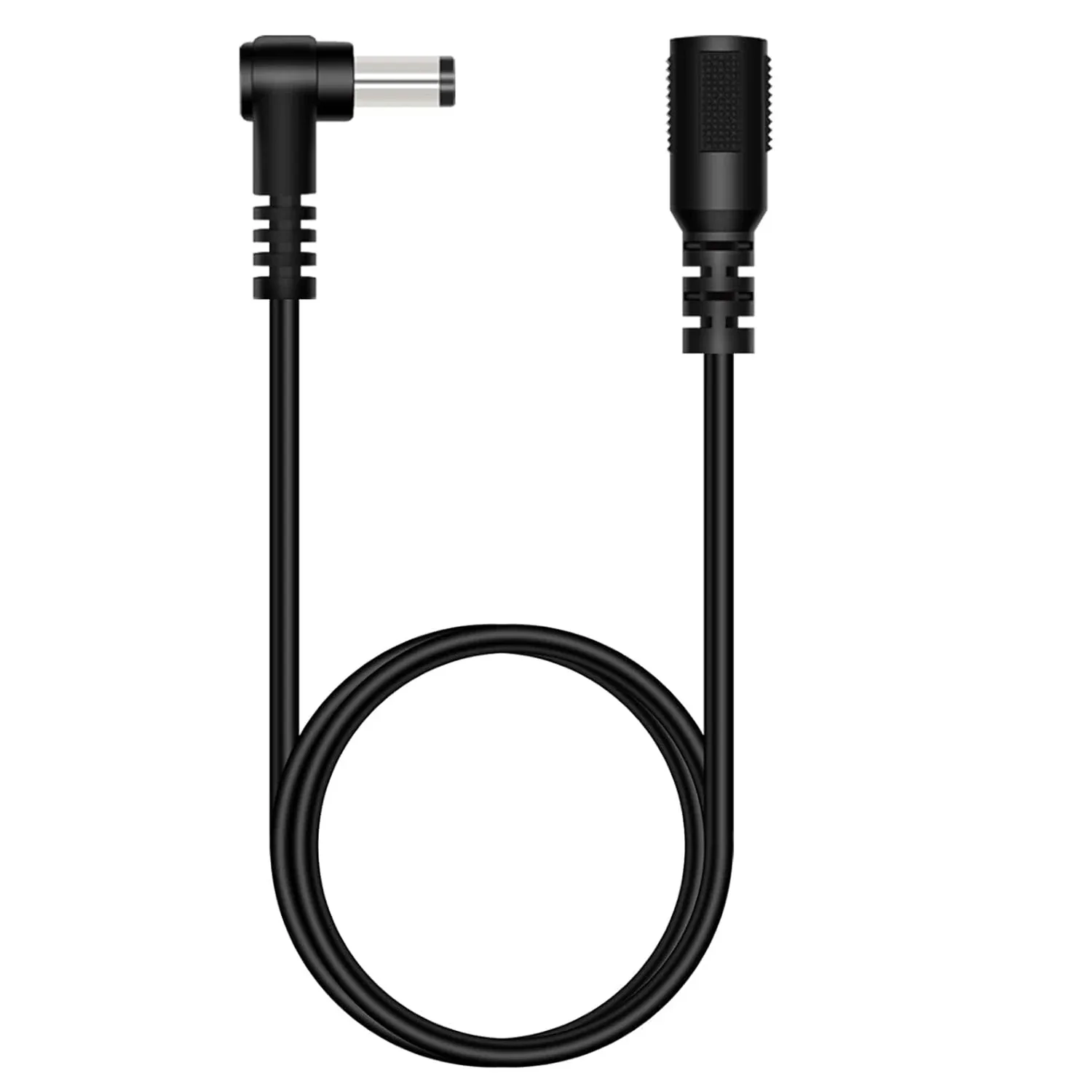 Rallonge d'alimentation DC 5,5 x 2,1 mm coudée mâle vers femelle pour caméra CCTV et ruban LED - Image 1