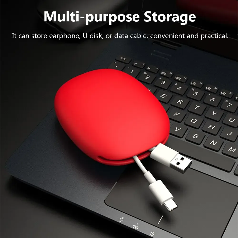 Étui de rangement portable en silicone pour câbles et accessoires - Image 1
