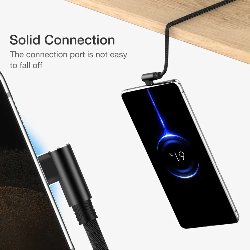 Câble USB-C coudé à 90° - Charge rapide et transfert de données - Image 6