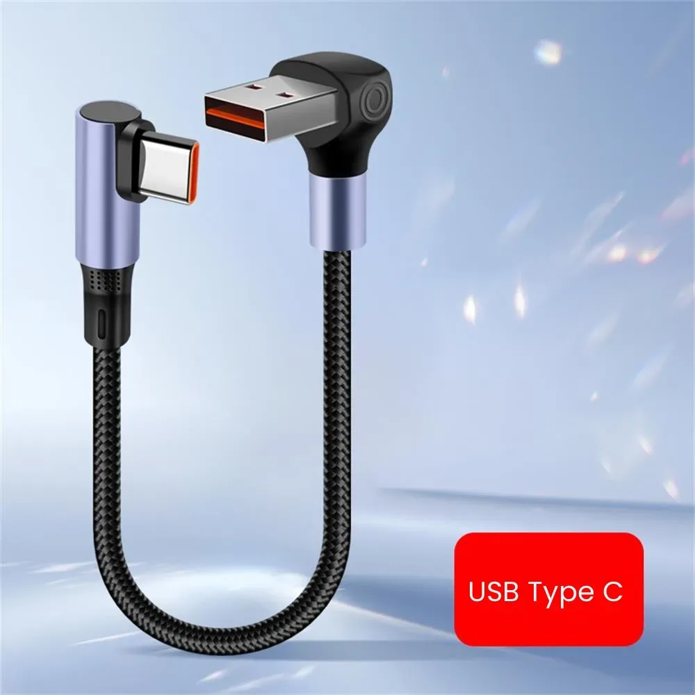 Câble de charge rapide USB-A/USB-C vers USB-C coudé à 90° - 66W slide 7