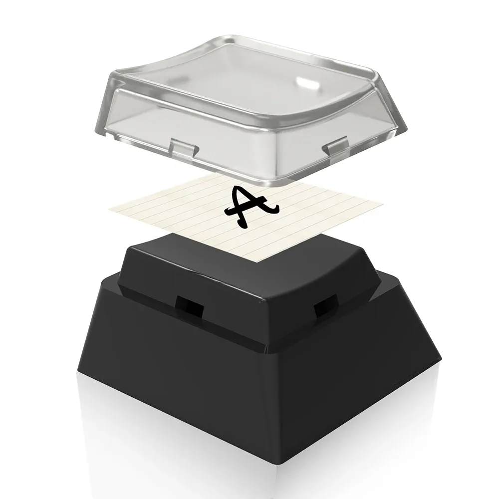 Touches de clavier personnalisables avec couvercle transparent (Lot de 12/24)