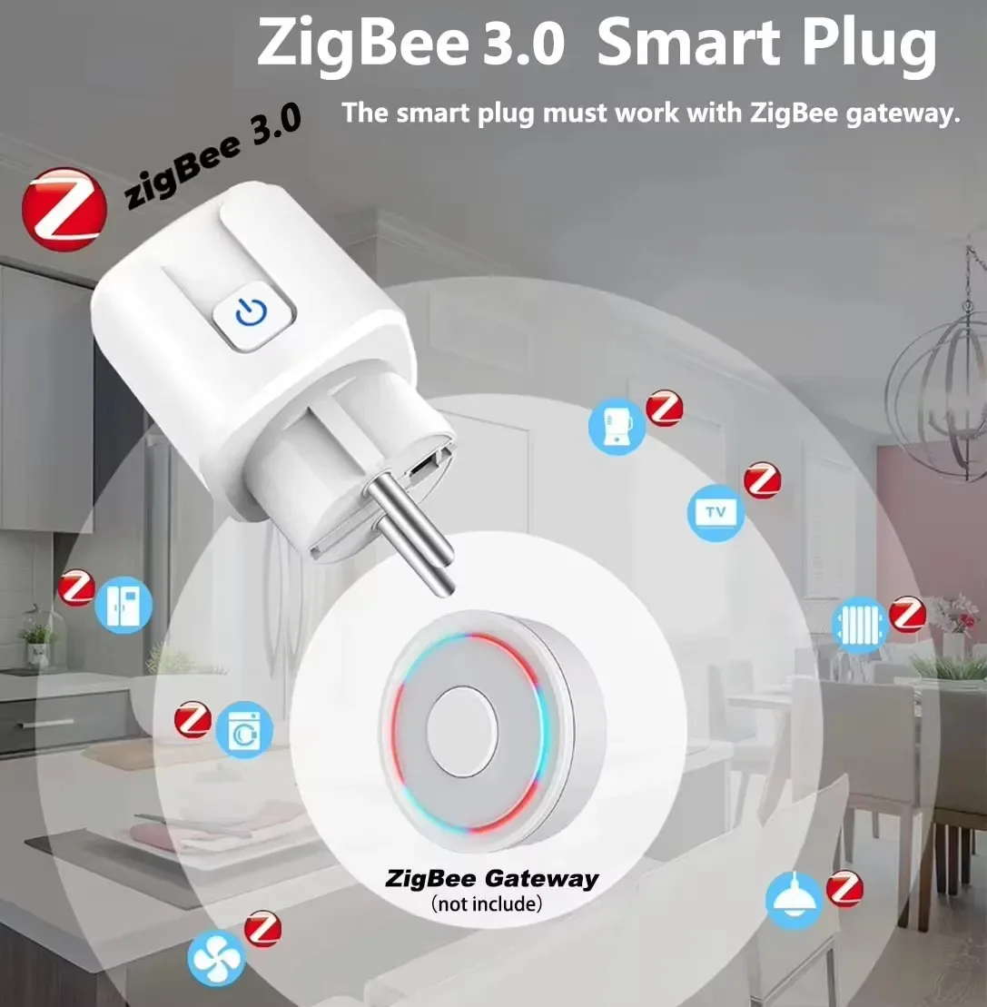 Prise Connectée WiFi/Zigbee 3.0 avec Suivi de Consommation - Compatible Alexa et Google Home - Image 2