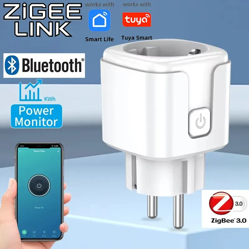 Prise Connectée WiFi/Zigbee 3.0 avec Suivi de Consommation - Compatible Alexa et Google Home - Image 1