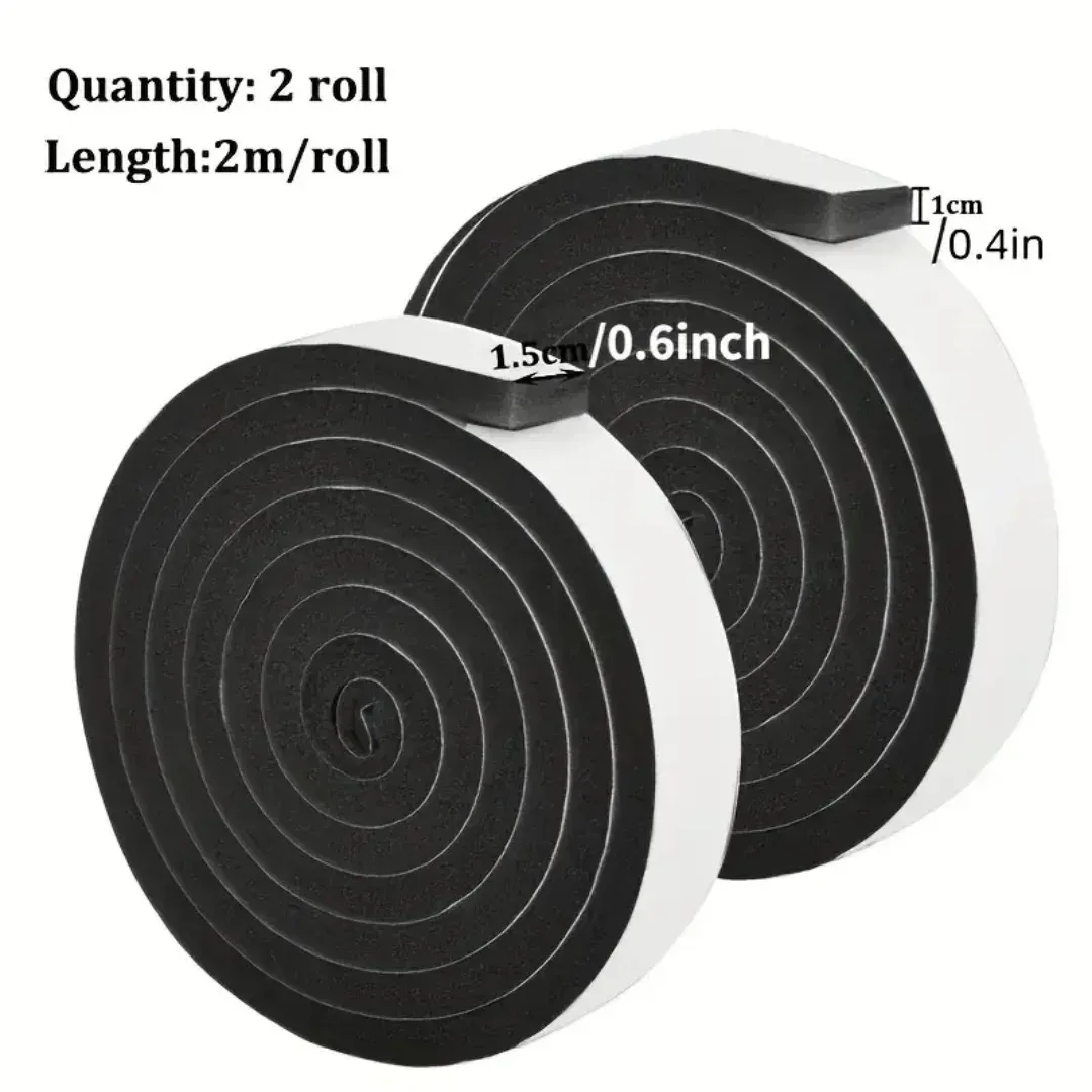Joint d'étanchéité autocollant en mousse pour portes et fenêtres, 2m. - Image 2