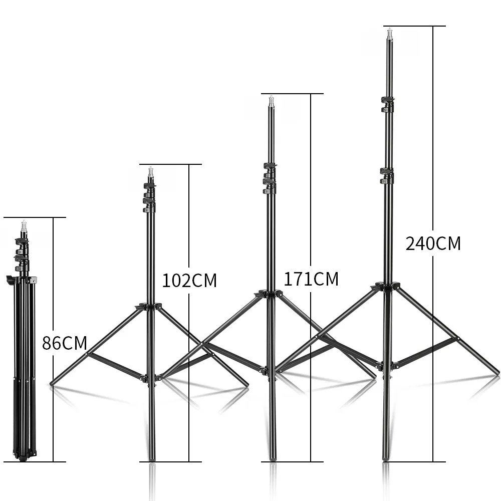 Trépied d'éclairage professionnel 240 cm avec vis 1/4" pour studio photo slide 4