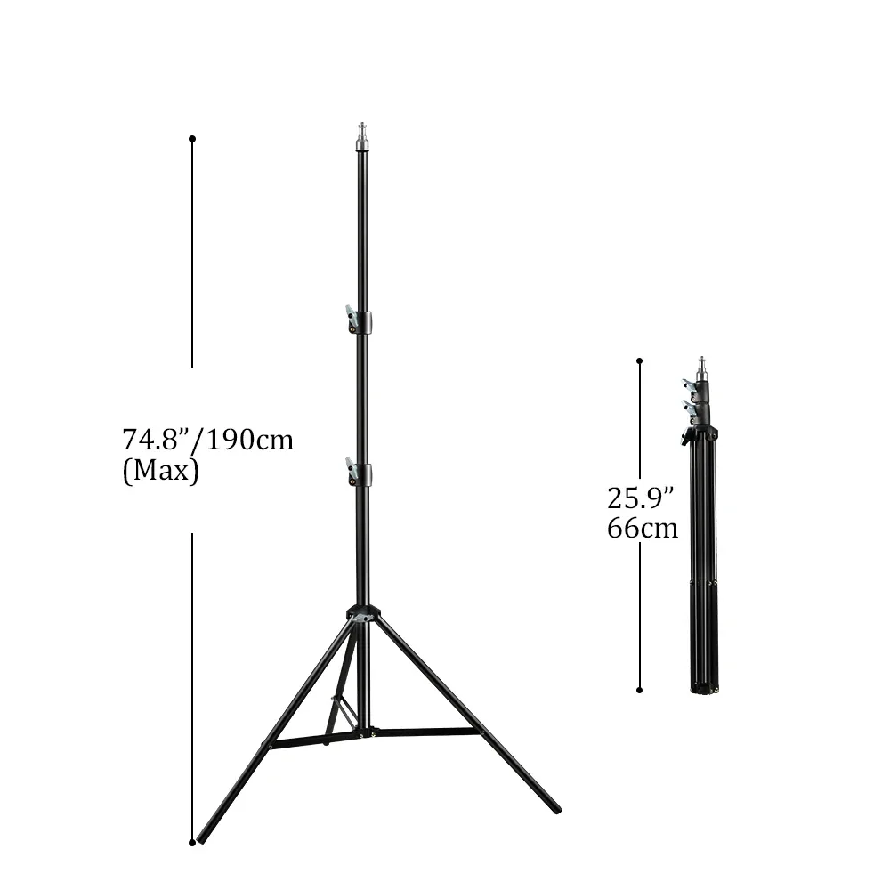 Trépied d'éclairage professionnel 240 cm avec vis 1/4" pour studio photo slide 14