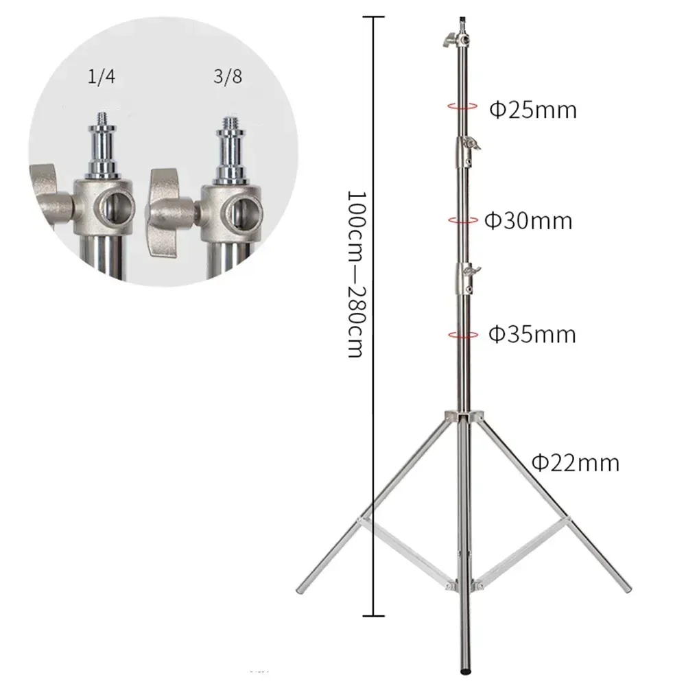Trépied d'éclairage professionnel 240 cm avec vis 1/4" pour studio photo slide 9