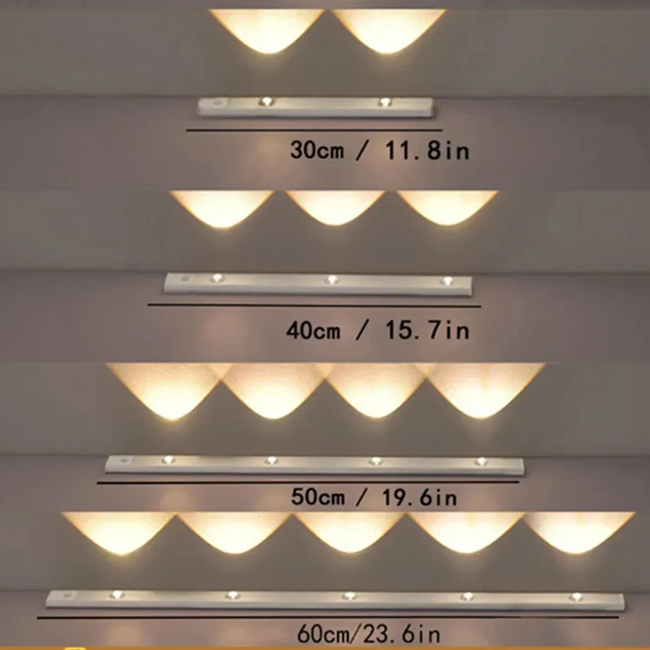 Réglette LED rechargeable avec détecteur de mouvement et intensité variable