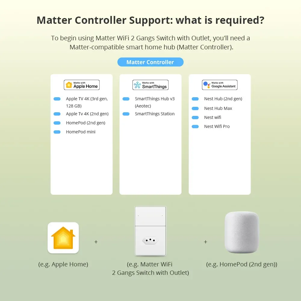 Prise murale brésilienne et interrupteur 2 gangs Wi-Fi Zemismart (10A) - Compatible HomeKit, Google Home et Tuya slide 3