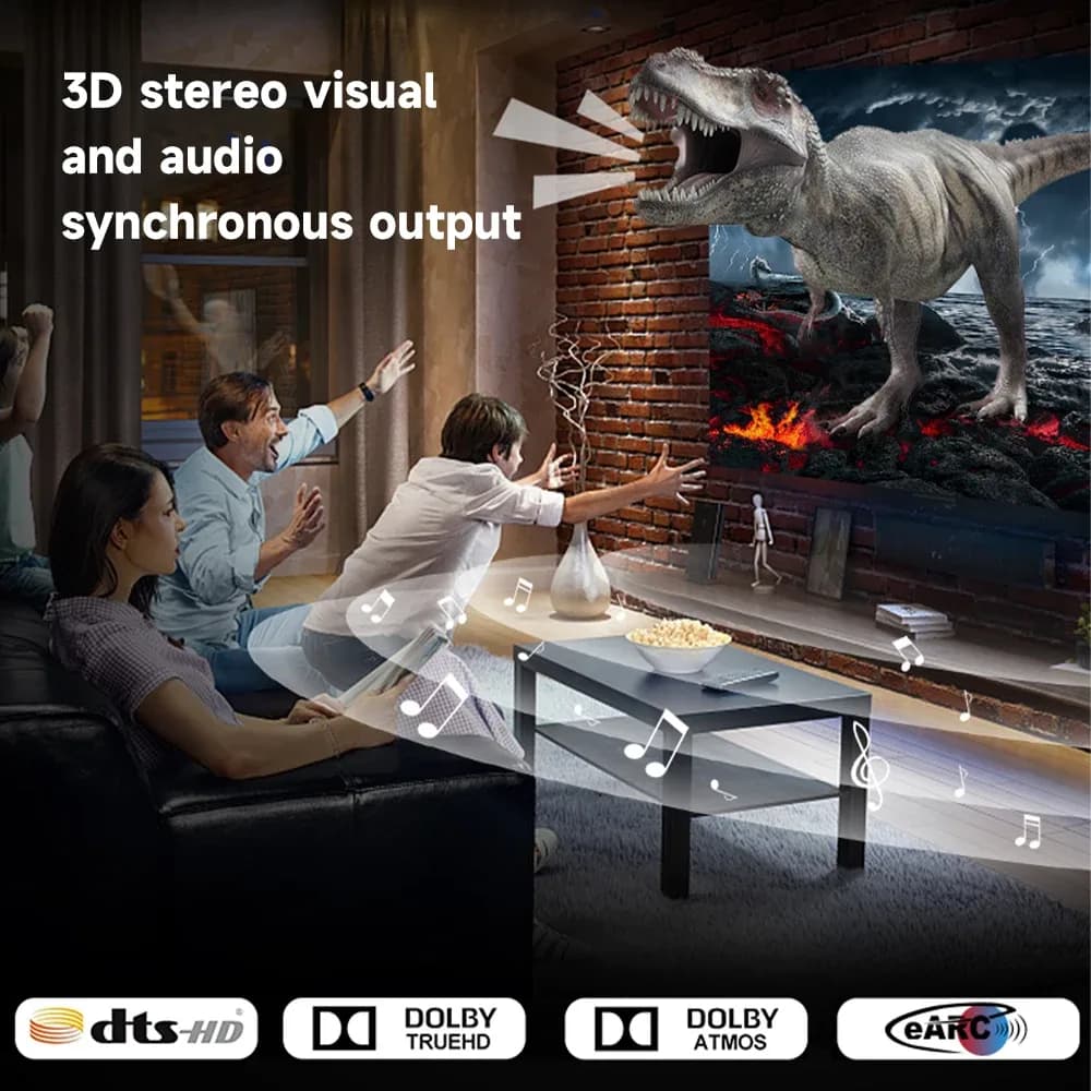 Câble HDMI 2.1 Fibre Optique MOSHOU - Ultra Haute Vitesse 48 Gbps, 8K 60Hz, 4K 120Hz, HDR Dynamique, eARC, HDCP 2.2 & 2.3 - Image 5