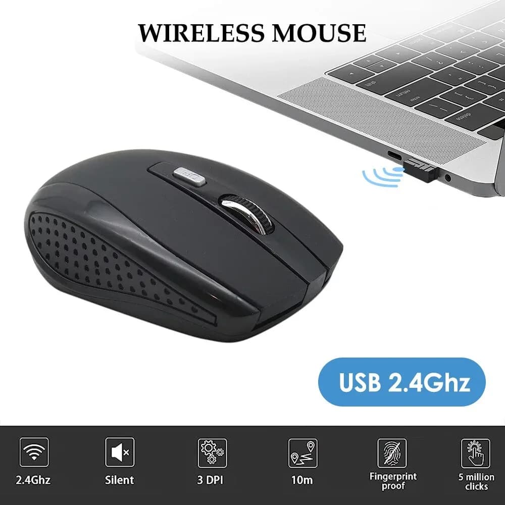 Souris sans fil ergonomique silencieuse - 1600 DPI - 2,4 GHz - Image 5