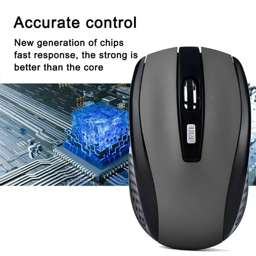 Souris sans fil ergonomique silencieuse - 1600 DPI - 2,4 GHz - Image 3