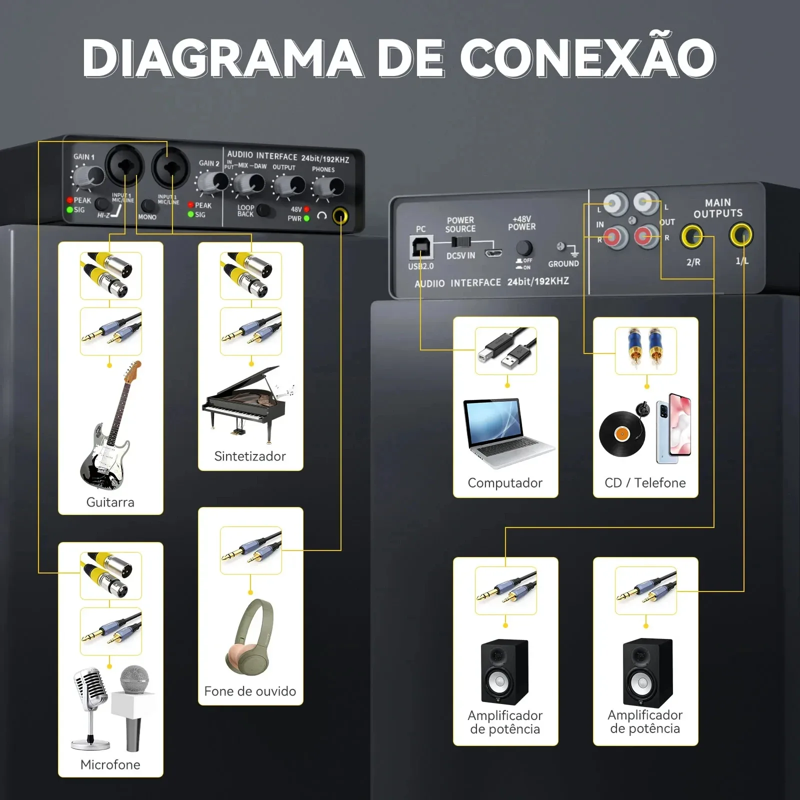 TEYUN Q-24 - Interface Audio Professionnelle pour Enregistrement Studio et Live - Image 2