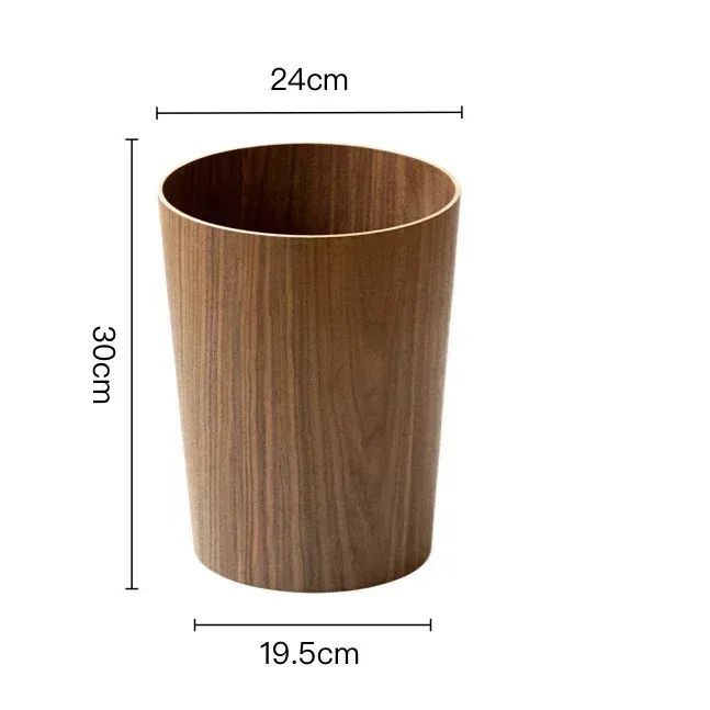 Poubelle minimaliste en bois avec couvercle basculant slide 6