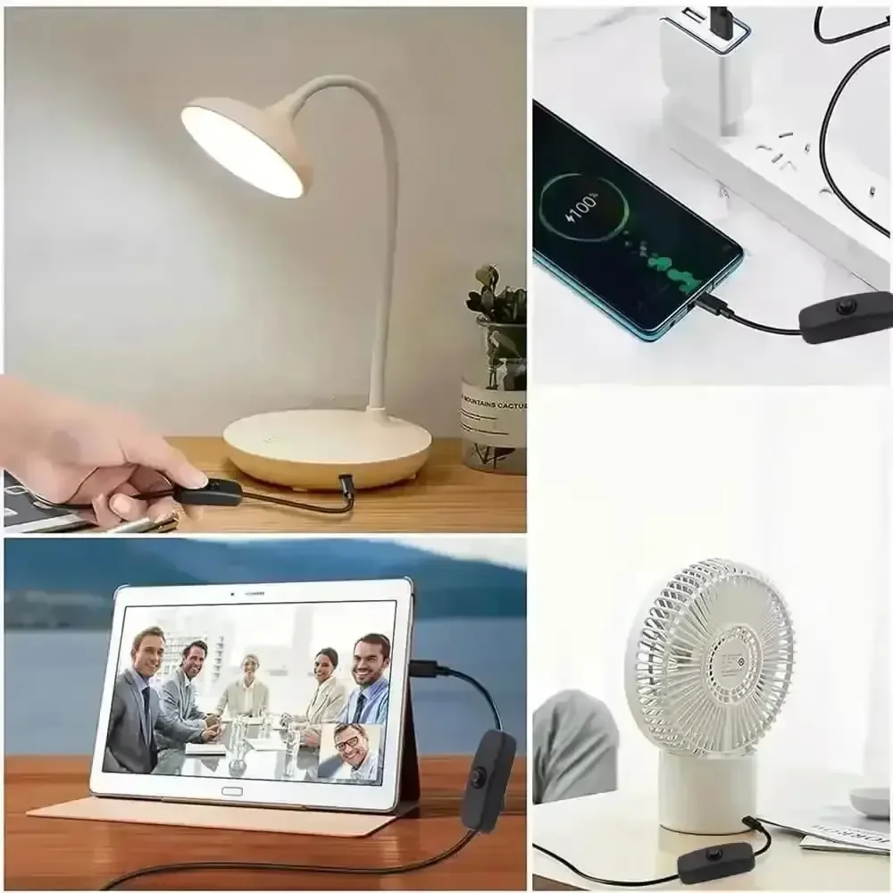 Câble d'extension USB-C 35 cm coudé à 90° avec interrupteur, femelle vers double mâle - Image 6