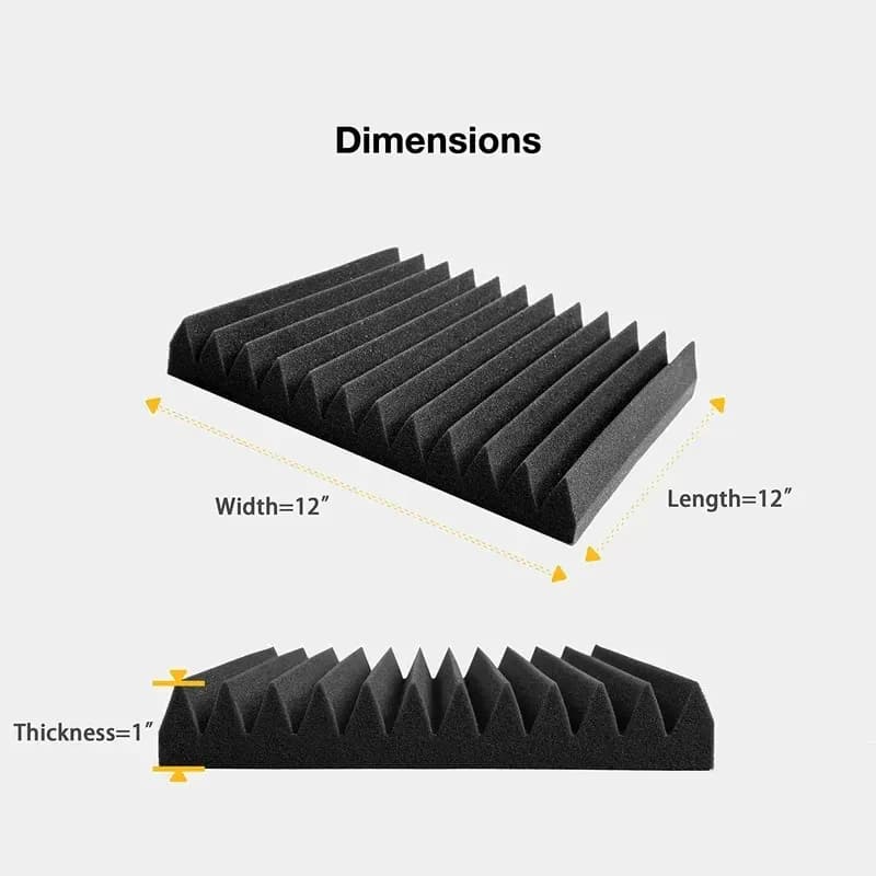 Panneaux de mousse acoustique (300 x 300 x 25 mm) - Lot de 72 slide 4