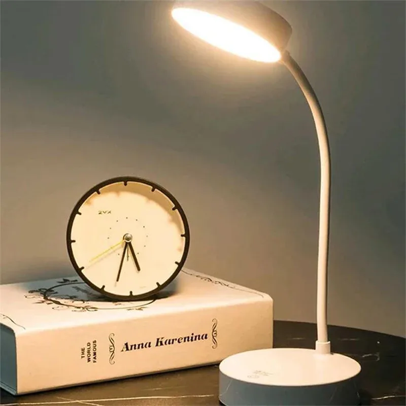 Lampe de table LED rechargeable avec port USB et 3 modes de luminosité slide 2