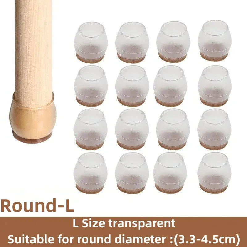 Lot de 16 patins de protection en silicone antidérapants pour pieds de meubles slide 13