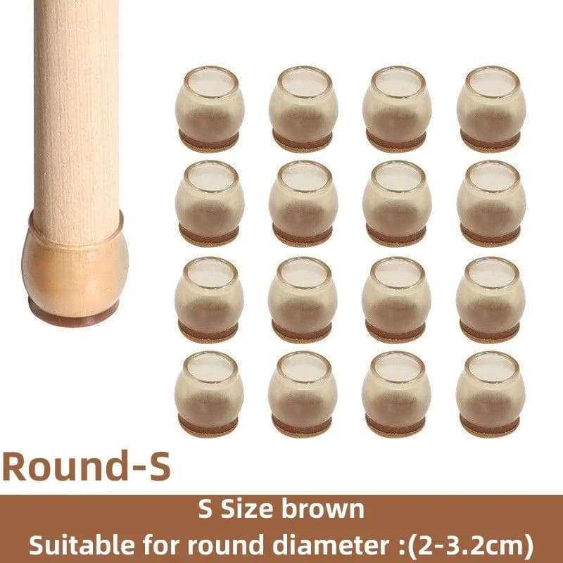 Lot de 16 patins de protection en silicone antidérapants pour pieds de meubles slide 12