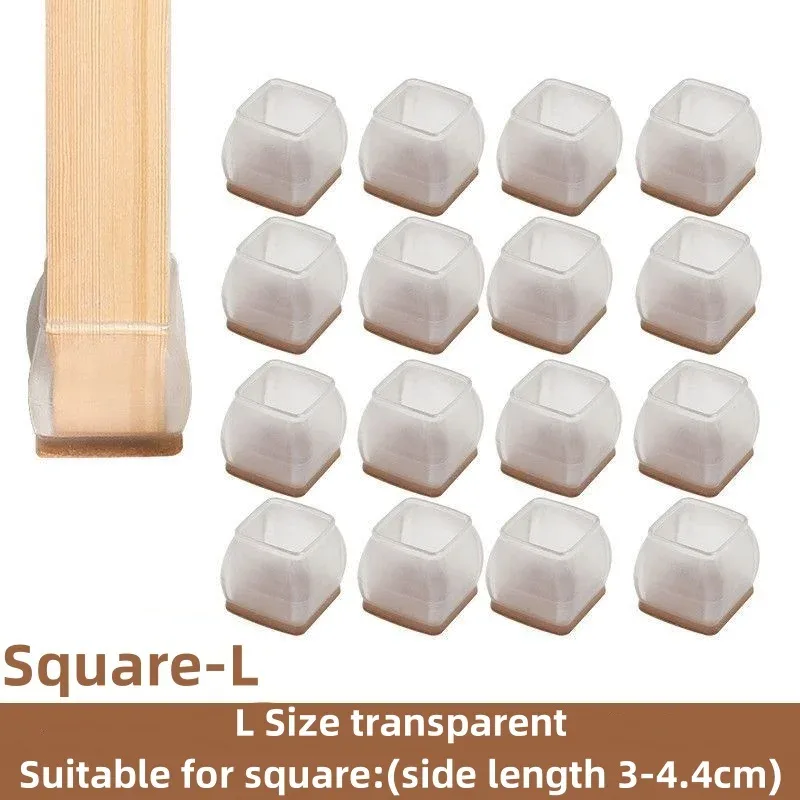 Lot de 16 patins de protection en silicone antidérapants pour pieds de meubles slide 19