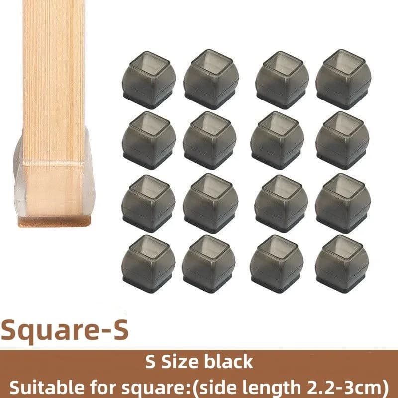 Lot de 16 patins de protection en silicone antidérapants pour pieds de meubles slide 20