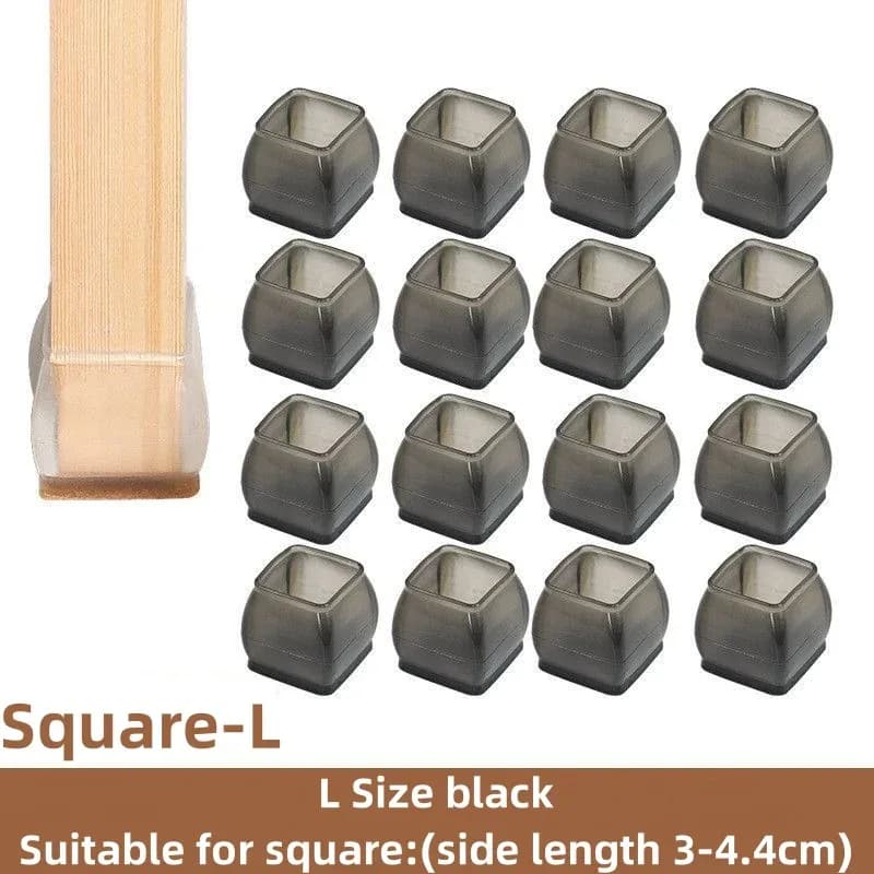 Lot de 16 patins de protection en silicone antidérapants pour pieds de meubles slide 15