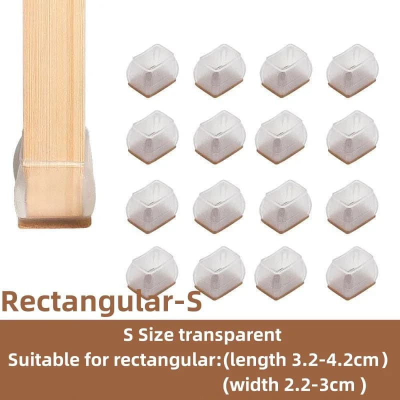 Lot de 16 patins de protection en silicone antidérapants pour pieds de meubles slide 14