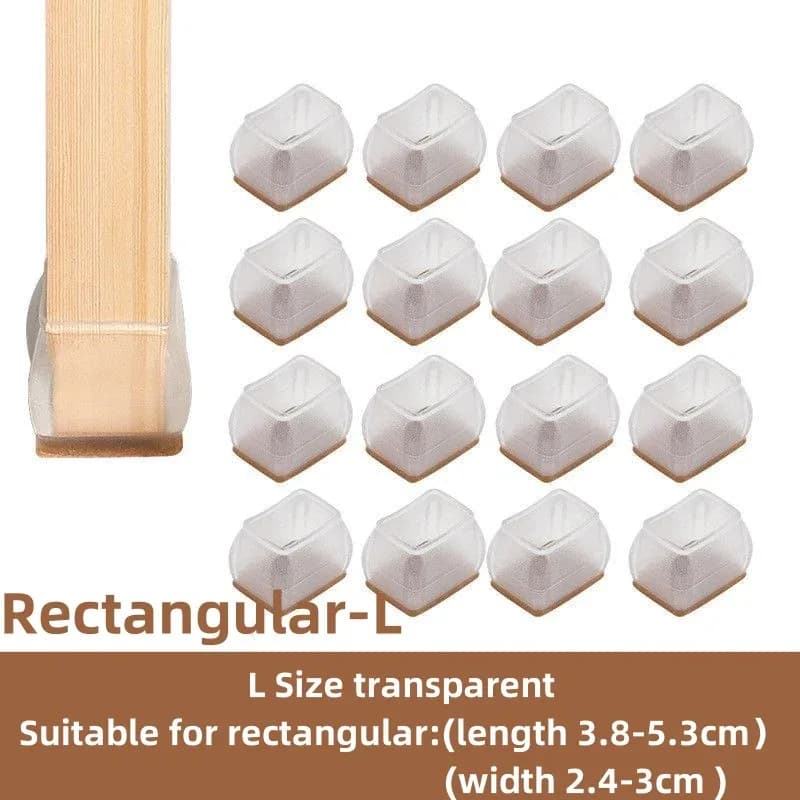 Lot de 16 patins de protection en silicone antidérapants pour pieds de meubles slide 17
