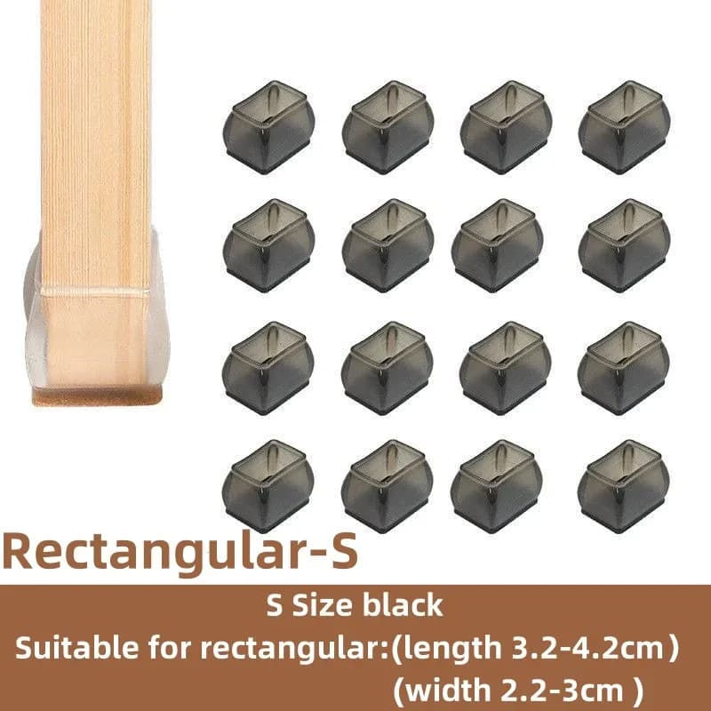 Lot de 16 patins de protection en silicone antidérapants pour pieds de meubles slide 22