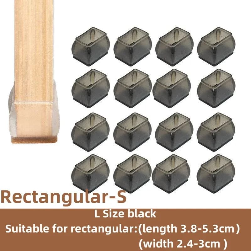 Lot de 16 patins de protection en silicone antidérapants pour pieds de meubles slide 24