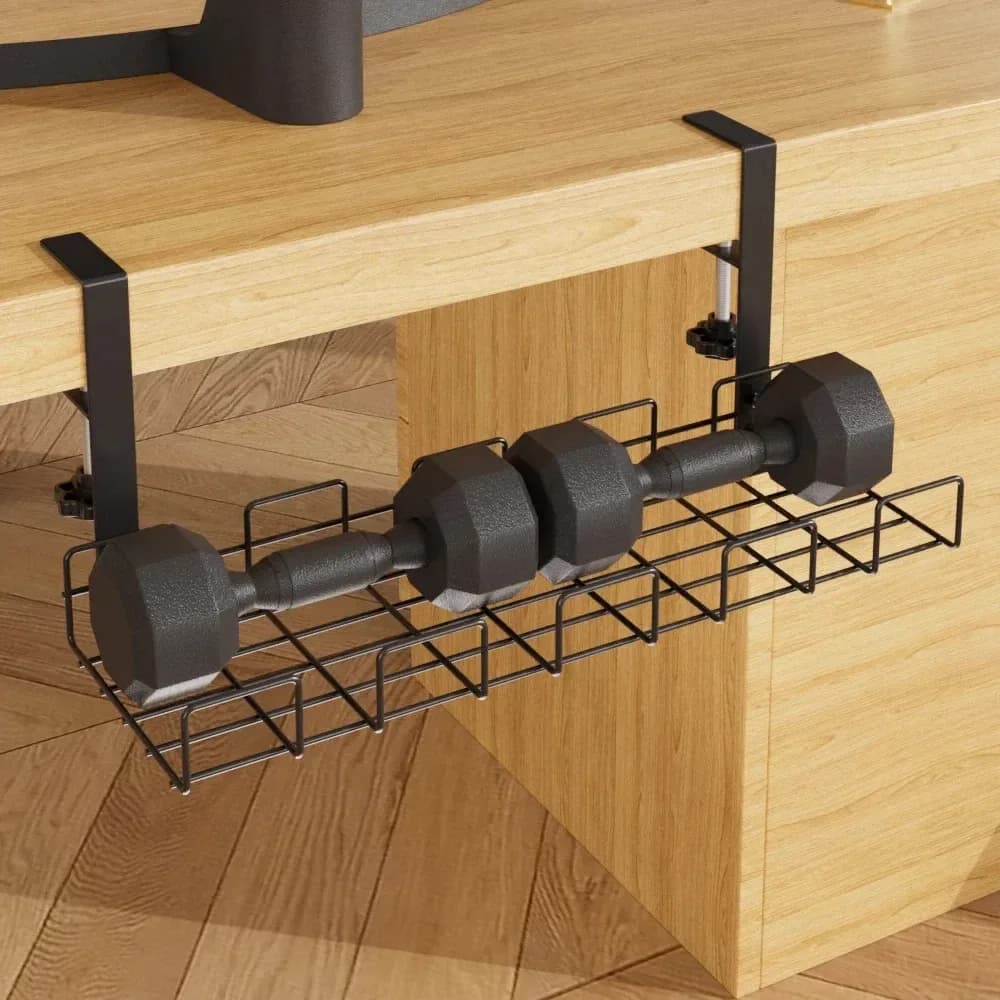 Panier de gestion de câbles sous bureau en métal sans perçage - Image 1