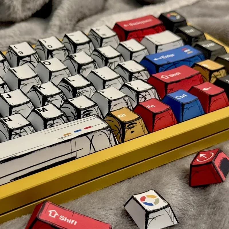 Set de touches Manga pour clavier mécanique - Profil Cherry - Sublimation thermique - Image 2