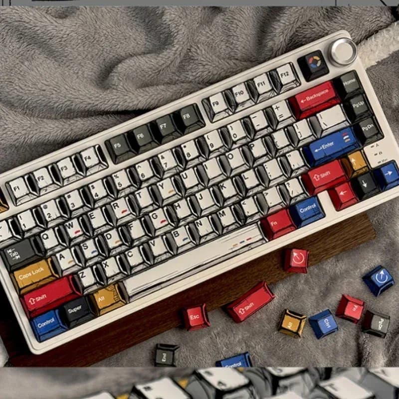 Set de touches Manga pour clavier mécanique - Profil Cherry - Sublimation thermique - Image 1
