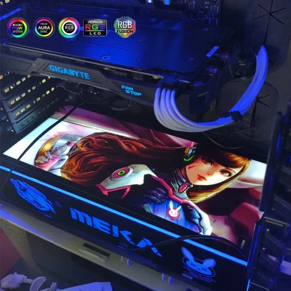 Panneau RGB Rétroéclairé pour Personnalisation de Boîtier PC (VGA/Alimentation) - Image 1