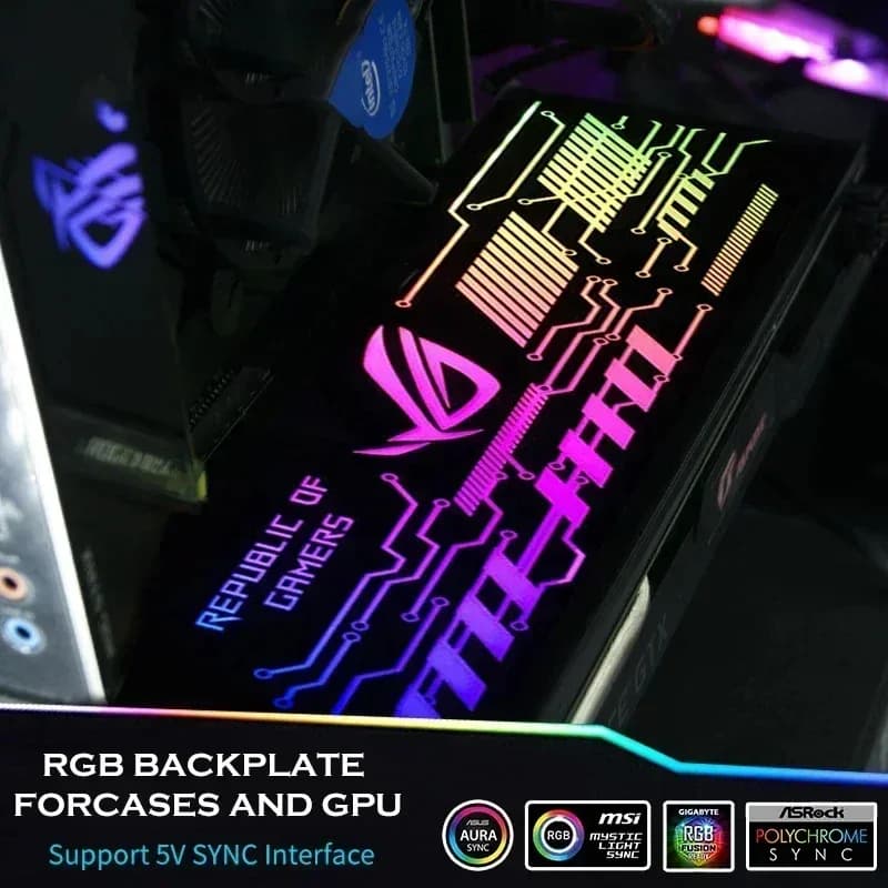 Panneau RGB Rétroéclairé pour Personnalisation de Boîtier PC (VGA/Alimentation) - Image 4