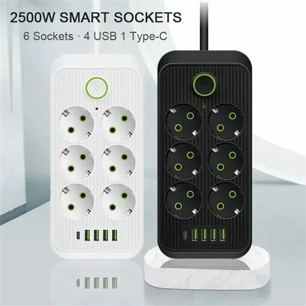Multiprise Parafoudre avec 4 Ports USB, 1 Port USB-C et Câble de 2m - Image 2
