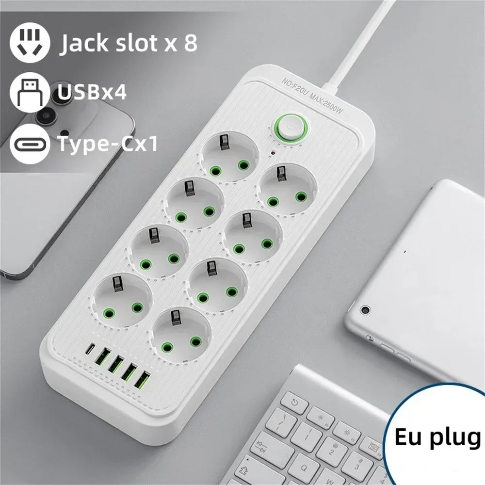 Multiprise Parafoudre avec 4 Ports USB, 1 Port USB-C et Câble de 2m slide 9