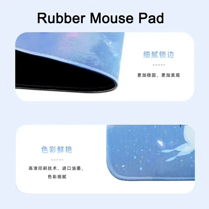Tapis de souris XXL - Design Anime Kawaii Bleu - Image 2