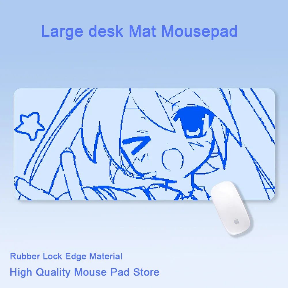 Tapis de souris XXL - Design Anime Kawaii Bleu - Image 1