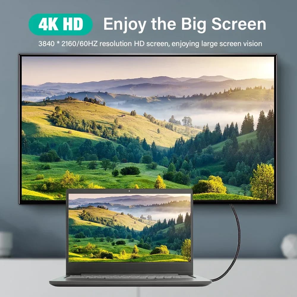 Câble Mini HDMI vers HDMI 2.0 Tressé - 4K @ 60Hz - Ultra Haute Vitesse - Image 4