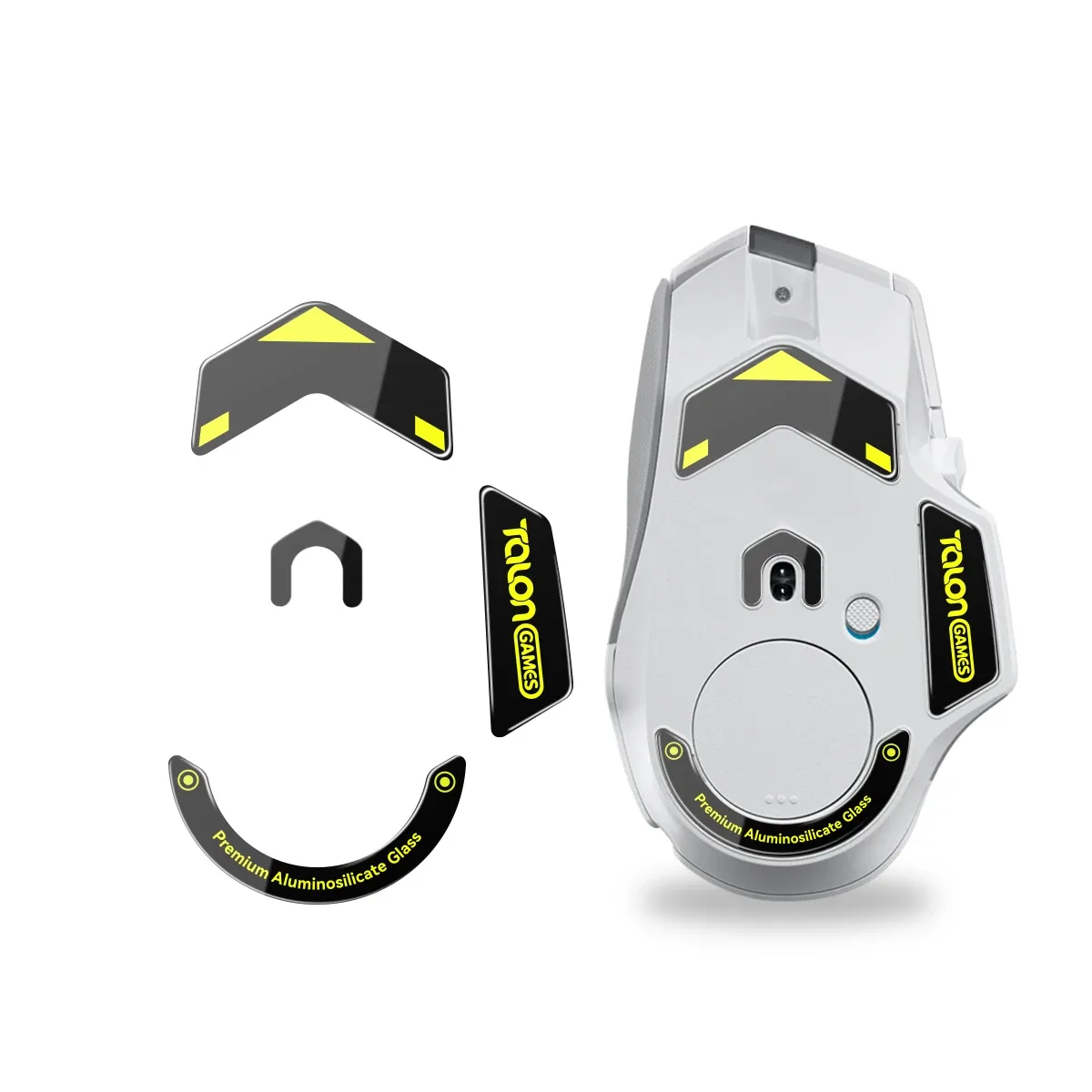 TALONGAMES - Patins de souris en verre pour Logitech G502 X / G502 X PLUS, bords arrondis