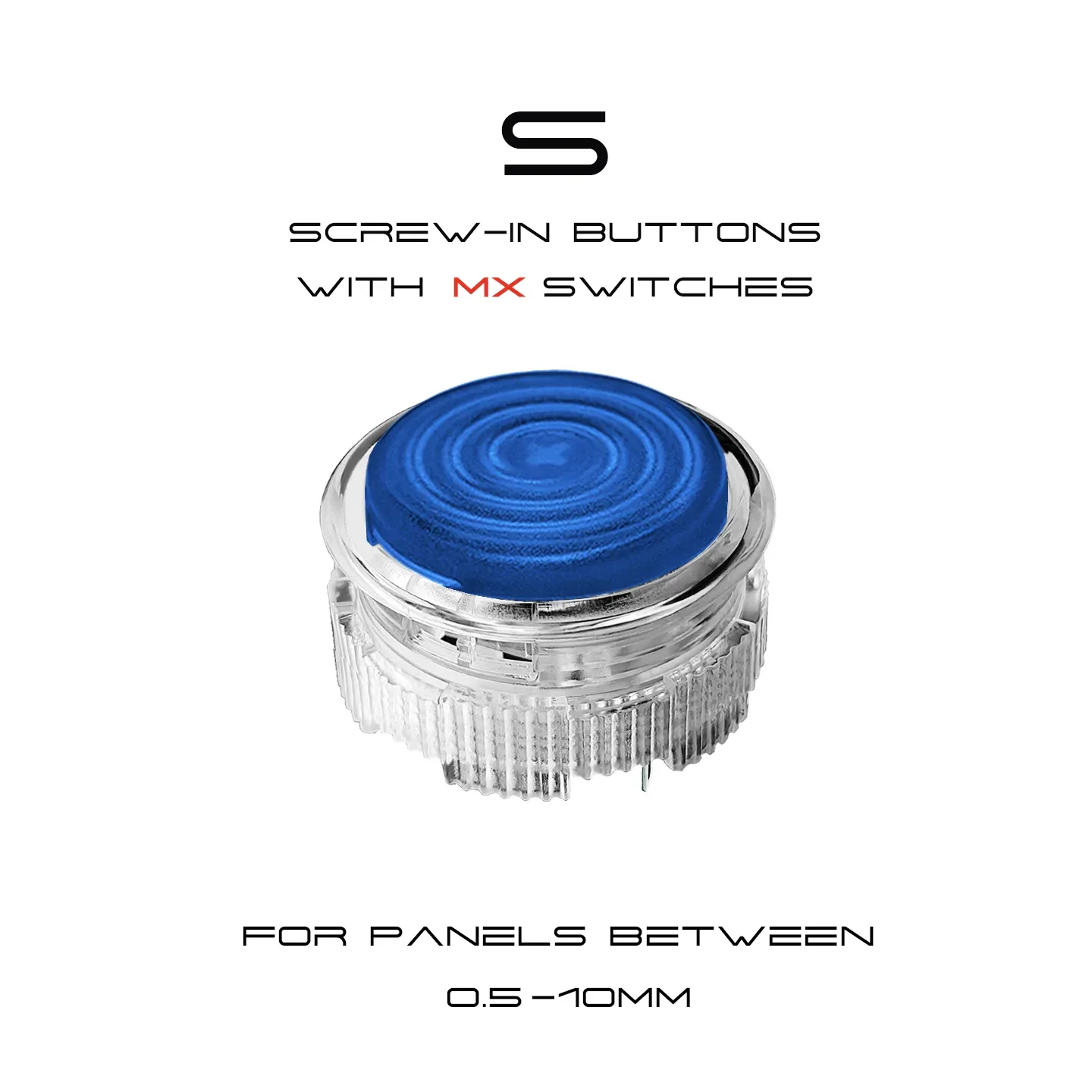 Bouton d'arcade Raptor ST-S1 - Givré, commutateurs profil MX, cadre rond transparent, interface 2,8 mm slide 13